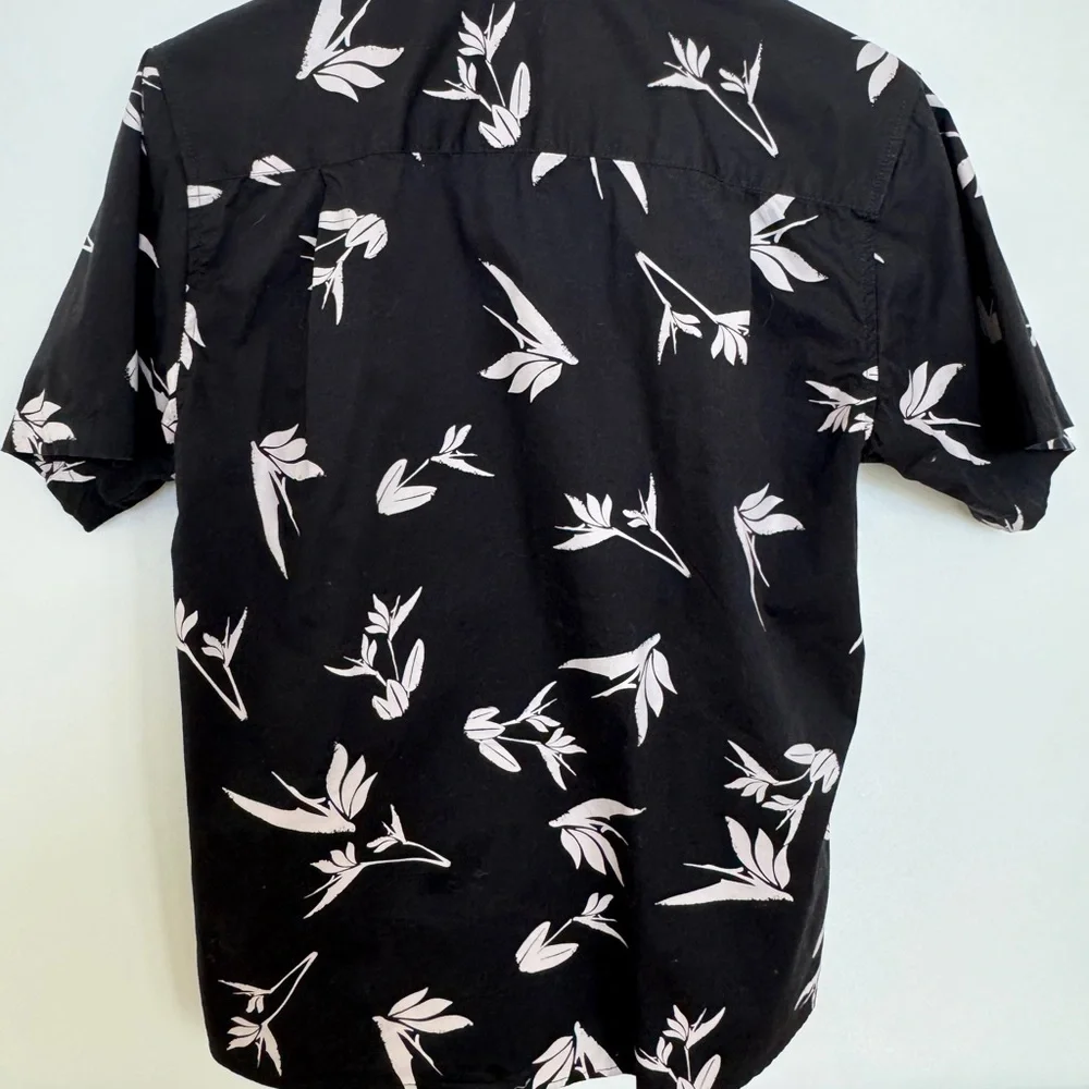 Roberta Bridal Black and White Bird Pattern Casual Shirt - Picture 2 of 3